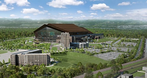 22年2月25日には、日本エスコン(東京・港、開発)、ハイツ・ヴェラス(札幌市、シニアレジデンス運営)、ミライシアホールディング(同、メディカルモール運営)によるシニアレジデンスとメディカルモールを発表。シニアレジデンスには約290室を設ける(資料:ファイターズ スポーツ&エンターテイメント)