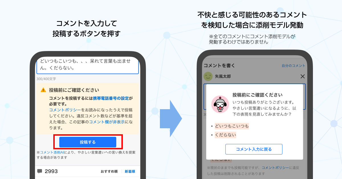 SNSコメントの「ギスギス」減らしたAI、肝になったのは人が作成した