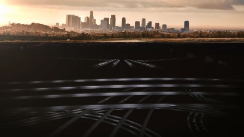 ボーリングカンパニーが2017年に公開した動画の一部。都市の地下に多くのトンネルを構築する(資料:The Boring Company)