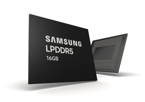 Samsung Electronicsが量産を開始したばかりの16GビットLPDDR5モバイルDRAM。今後は汎用半導体もファーウェイへの提供が禁止される。（出所：Samsung Electronics）