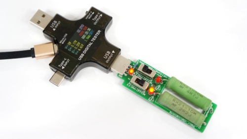 USB電力計でケーブルによる電圧降下を測定