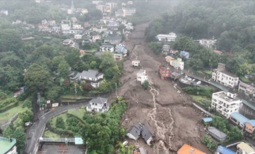 静岡県熱海市で2021年7月に土石流が発生した。26人が死亡し、1人が行方不明になっている（写真：国土交通省）