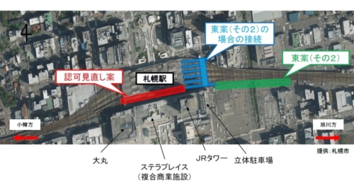 ■JR札幌駅新幹線ホームの整備位置案