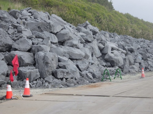 アッシュクリートを活用した人工地盤材料(写真:安藤ハザマ)