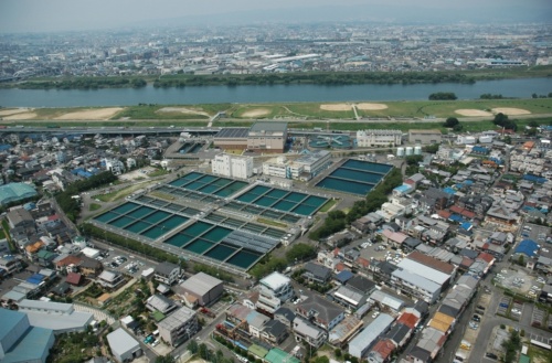 大阪府守口市にある大庭浄水場(写真:大阪広域水道企業団)