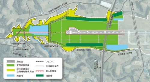 B滑走路の延伸部の完成イメージ（資料：成田国際空港会社）