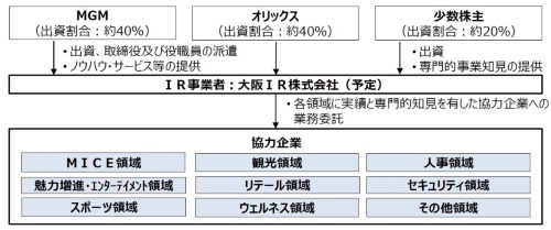 IR事業の実施体制（資料：大阪市）