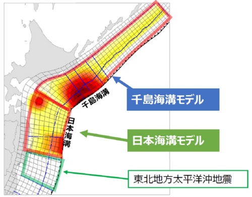 日本海溝・千島海溝地震の検討領域（資料：内閣府）