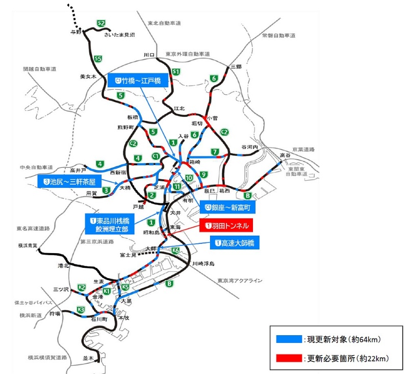 首都高の新たな更新事業に約3000億円 羽田トンネルなど22kmで 日経クロステック Xtech 首都高の新たな更新事業に約3000億円 羽田トンネルなど22kmで 日経クロステック Xtech