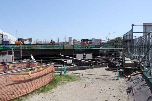 京葉JCTのBランプの建設現場（写真：日経クロステック）