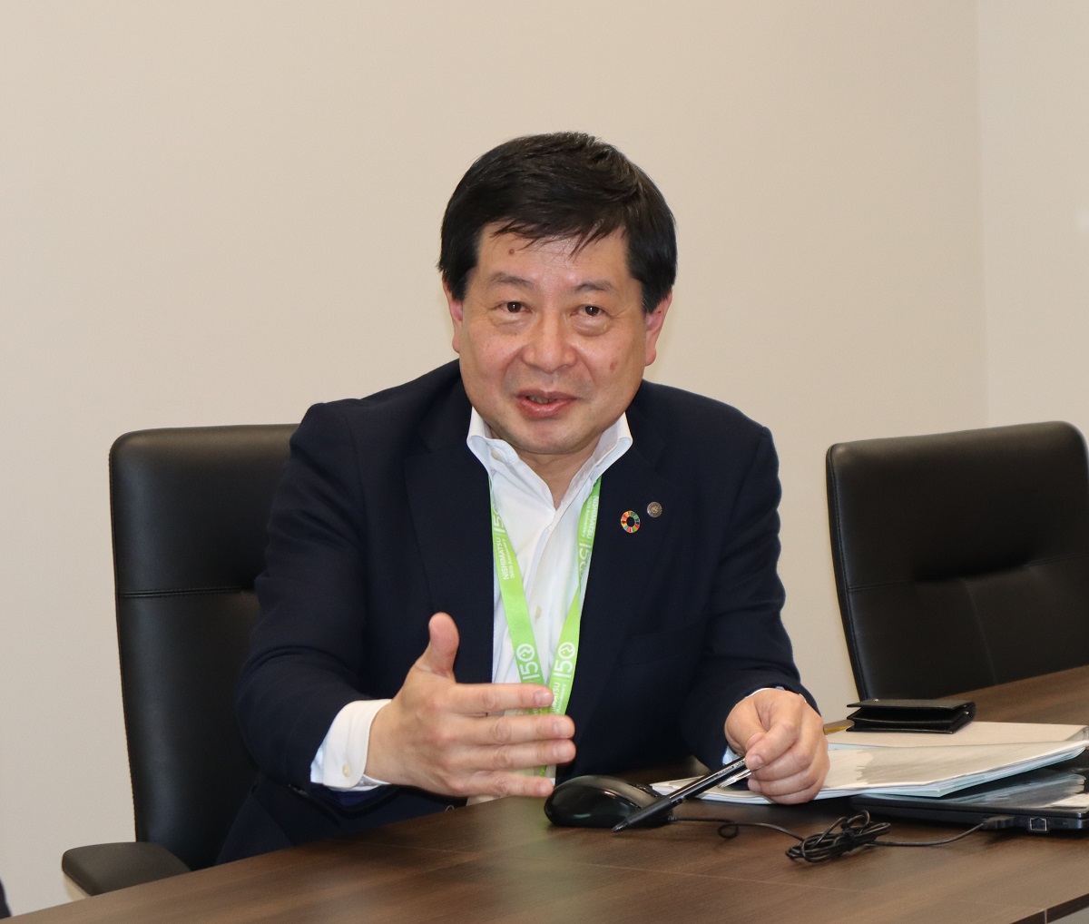 西松建設の千田雅人地球環境部長（写真：日経クロステック）