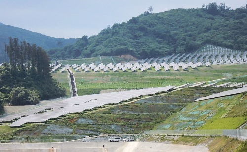 郡山市で造成中のメガソーラー