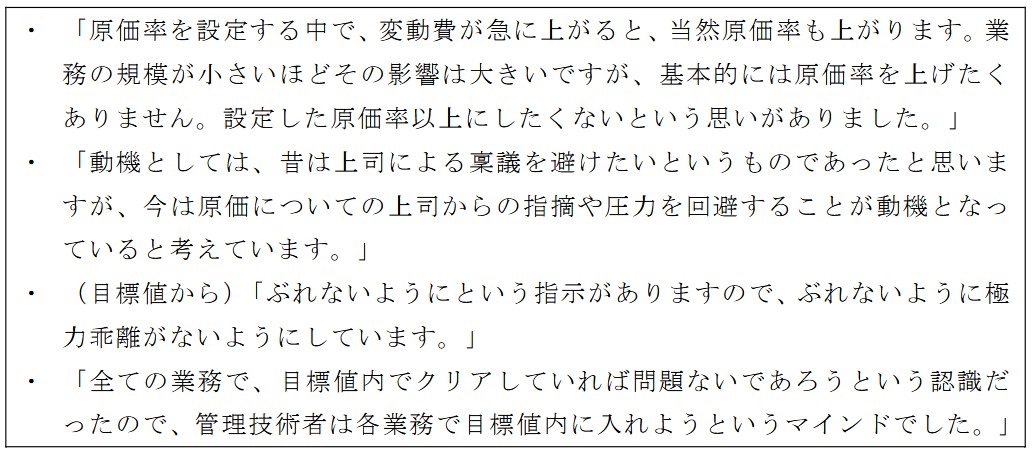 報告書で示された外注費の付け替えに関するヒアリングの結果（出所：人・夢・技術グループ）