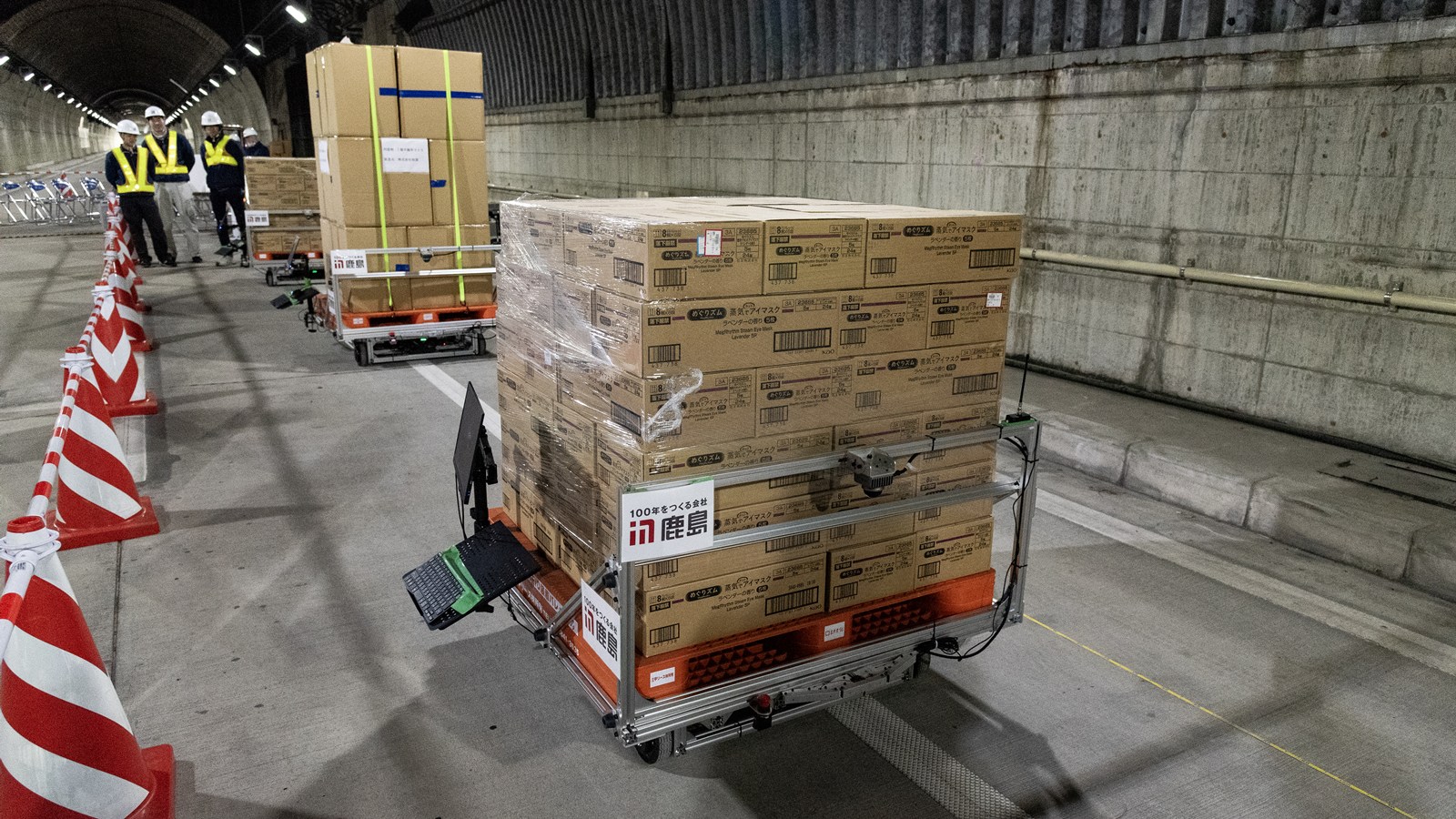 鹿島、自動物流道路に光ファイバー敷設　落下物や火災を検知し搬送機器停止