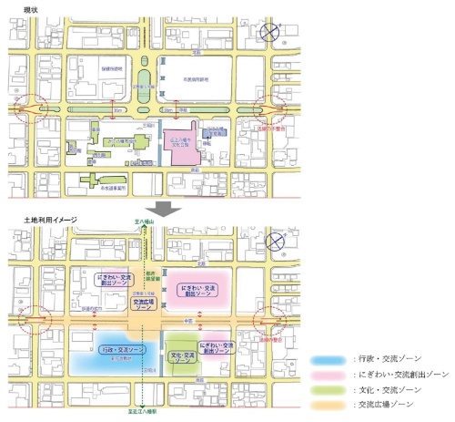 2016年に作成された前計画での整備イメージ(資料:近江八幡市)