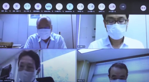 7月20日にオンラインで開催した検討会の様子(資料:国土交通省、環境省、経済産業省)