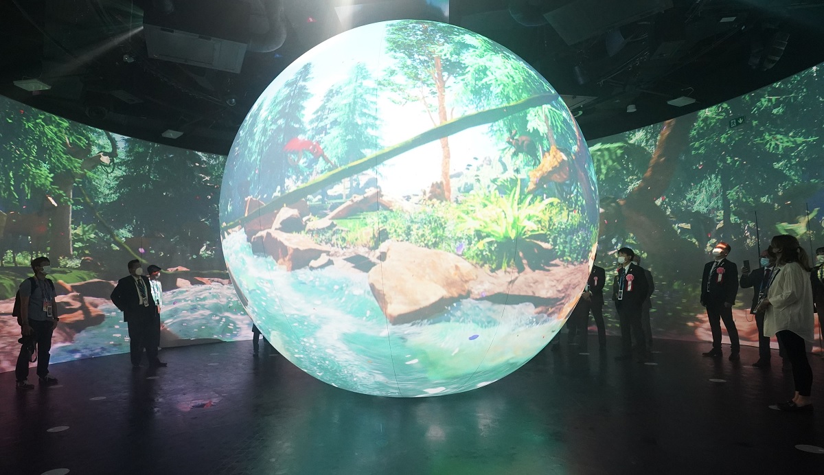 日本館の展示のクライマックスシーン（写真：2020年ドバイ国際博覧会日本館広報事務局）