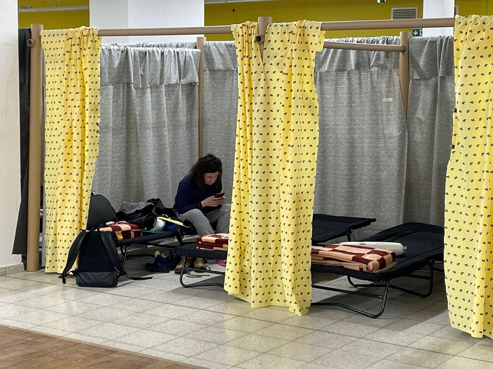 1人で避難してきたウクライナの女性（写真：NPOボランタリー・アーキテクツ・ネットワーク）