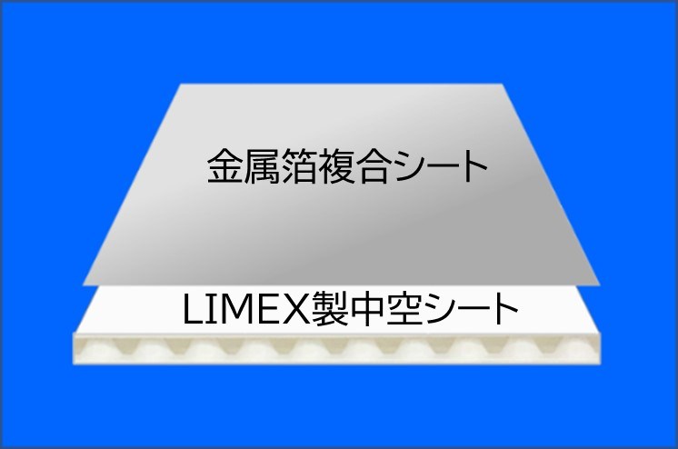 不燃化LIMEX製天井材の構成（資料：大林組）