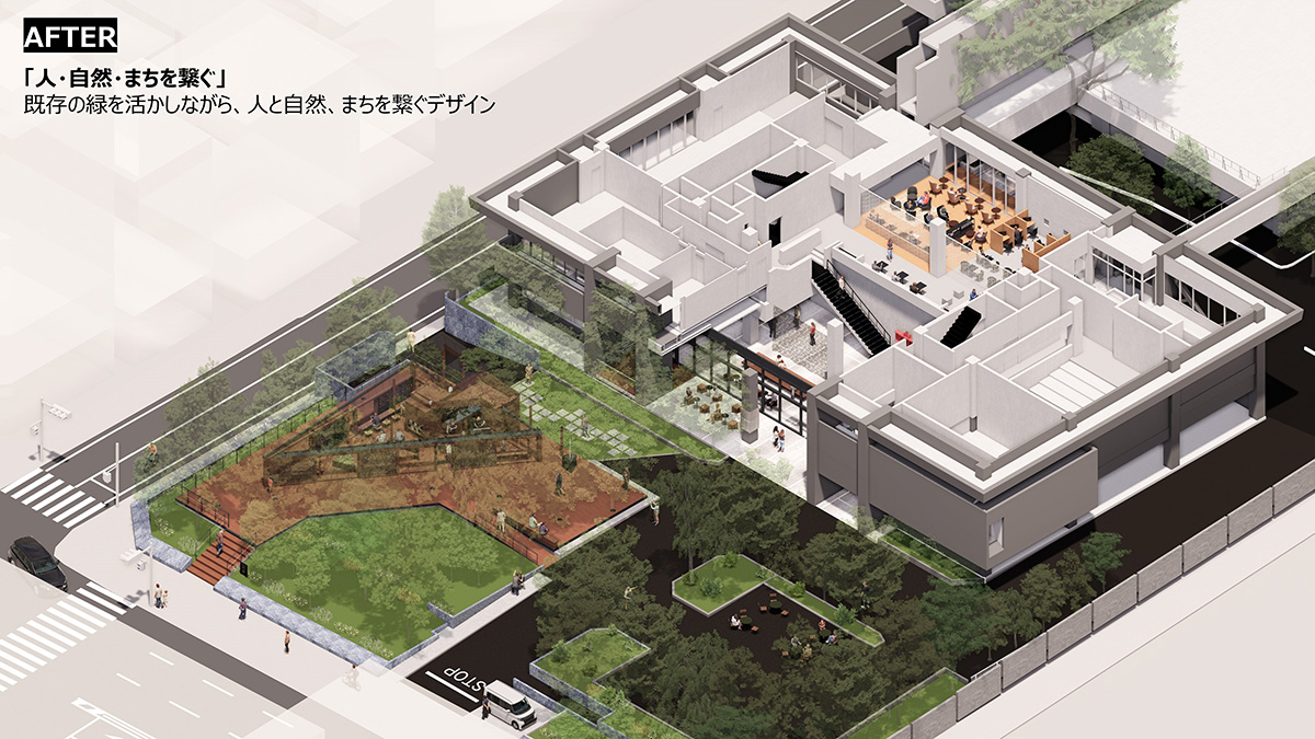 竹中工務店が築約50年の旧技術研究所をシェアオフィスに改修 | 日経