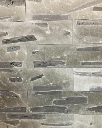 みかんの木でつくったバイオ炭(柑炭)入りの建材用ブロックの表面(写真:有岡 三恵)