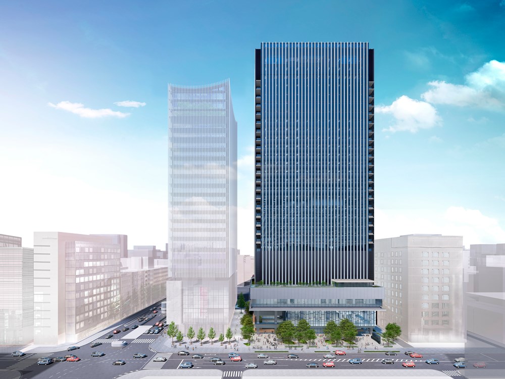 「TODA BUILDING」は地下3階・地上28階建て、延べ面積は約9万4800m<sup>2</sup>。高さ約165mの超高層ビルだ（出所：戸田建設）