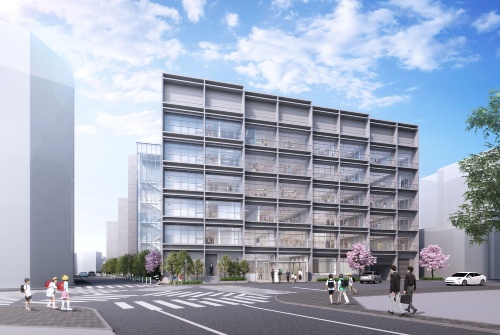 大森北四丁目複合施設「スマイル大森」の外観パース(出所:大田区)