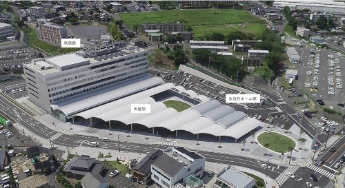 2017年に完成した日立市庁舎。公募型設計コンペで選ばれたSANAA事務所が設計し、竹中工務店・鈴縫工業・秋山工務店・岡部工務店特定建設工事共同企業体(JV)が施工を手掛けた(写真:日立市庁舎安全対策計画)