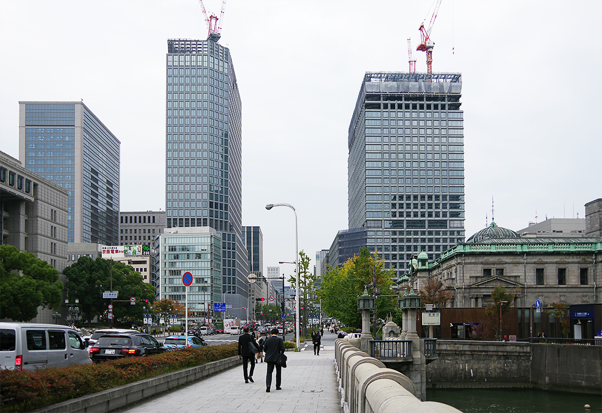 大阪の150mタワー「淀屋橋ステーションワン」、25年5月の竣工目指す駅