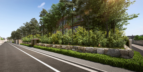 2022年に「上質宿泊施設」の候補に選定された時点の「京都相国寺門前町計画」の完成イメージ。三菱地所が事業者として延べ面積約2万550m<sup>2</sup>、客室数135室の高級ホテルを建設する計画だ(出所:京都市)