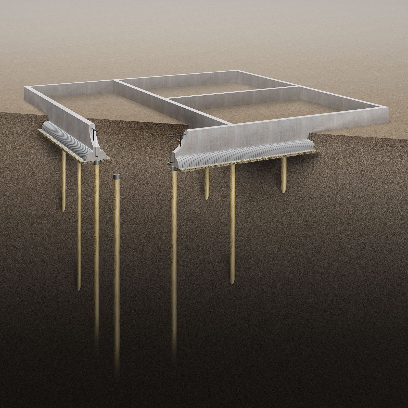 鋼管杭に代わる木杭、CO2排出削減する地盤補強工法 積水ハウスなどが