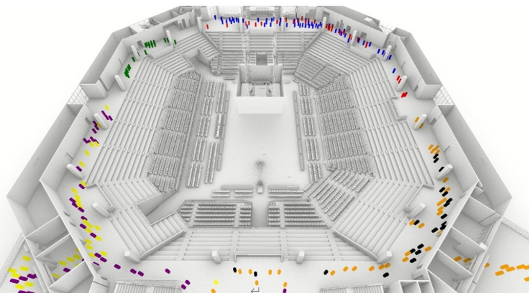 退場シミュレーションをMASによって動的解析する（出所：清水建設）