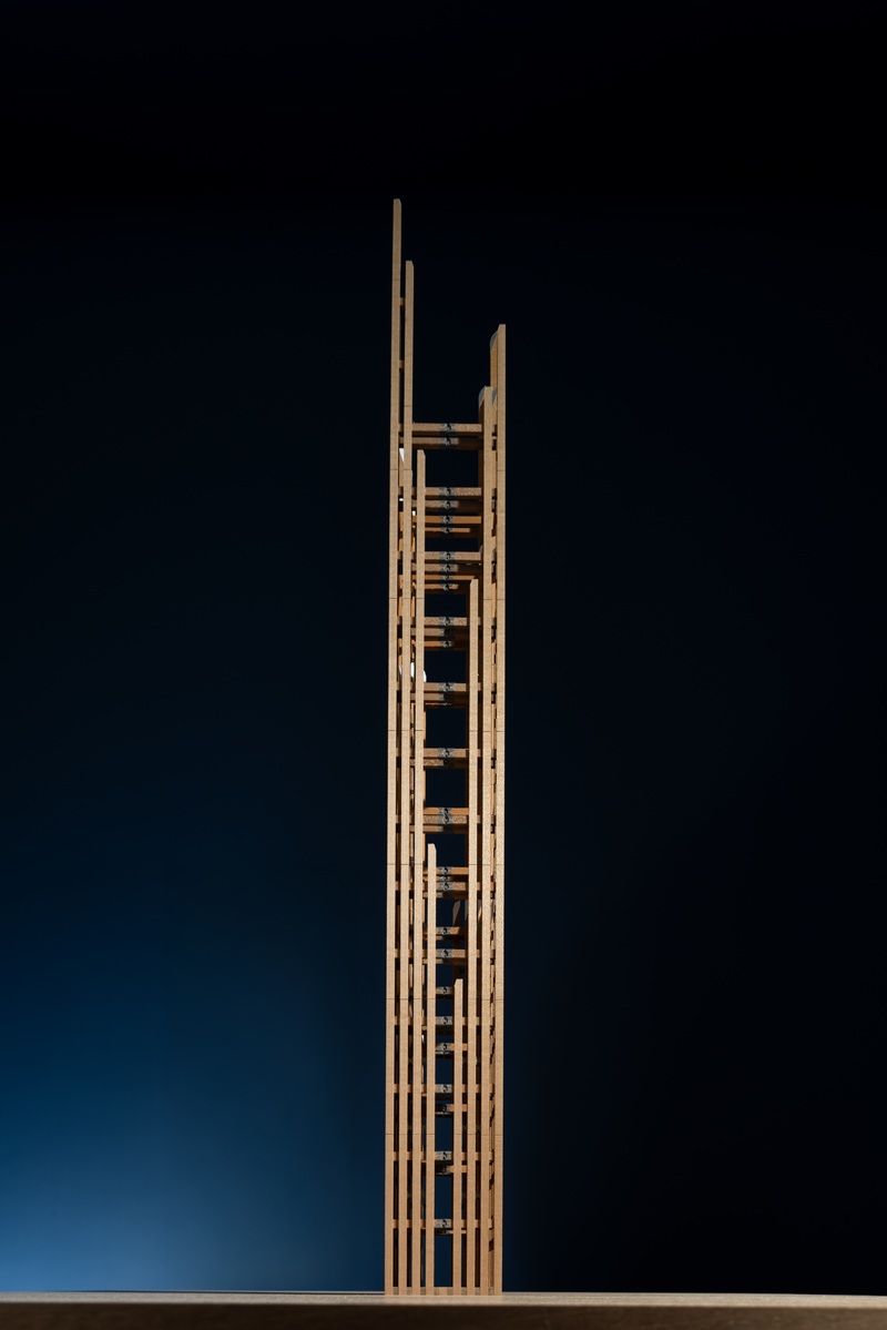 鹿島が園芸博の60m木造タワー「KAJIMA TREE」の現場を初公開 | 日経