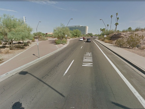 Googleマップのストリートビューで確認した事故現場周辺