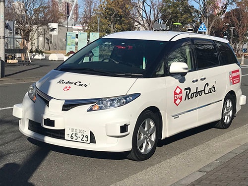 ZMPが2017年末に東京・お台場で行った自動運転車の走行実験
