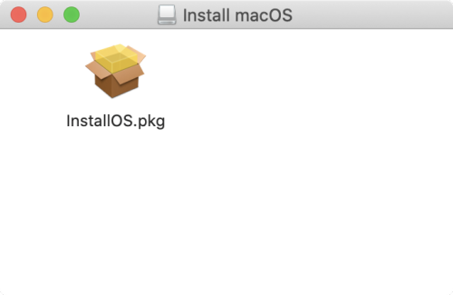 アップルのサポートページでリンクをクリックするとダウンロードされるイメージファイル「InstallMacOSX.dmg」を開くと「InstallMacOSX.pkg」が入っているので、これを実行する
