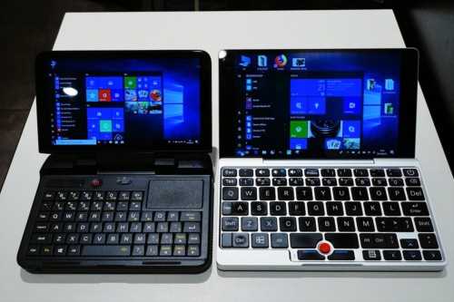 GPD MicroPC（左）とGPD Pocket（右）。いずれも超小型だがスペックは結構違う