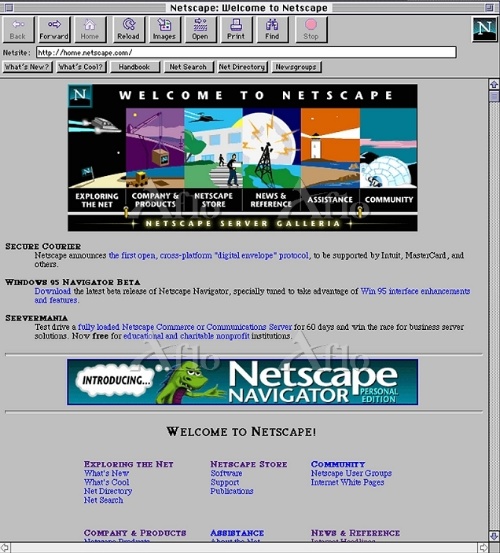 米ネットスケープコミュニケーションズのWebブラウザー「Netscape Navigator」