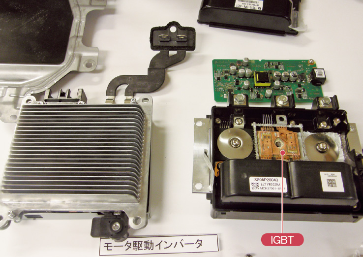 電池周りに国産部品、モーター駆動用インバーターは三菱製