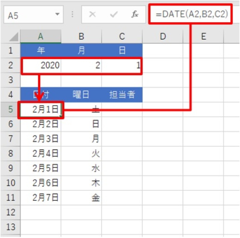 Excelの関数はスケジュール表作成に大役立ち 日付と曜日を自由自在に変える技 日経クロステック Xtech