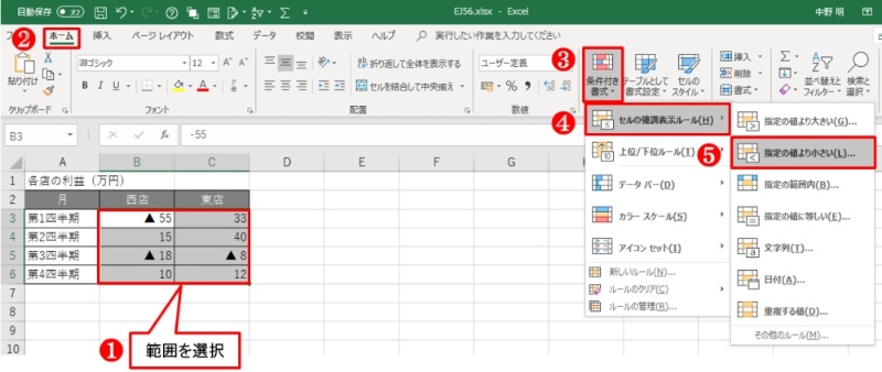 Excelでマイナスの値を強烈表示 もう 赤字 は出せない 日経クロステック Xtech