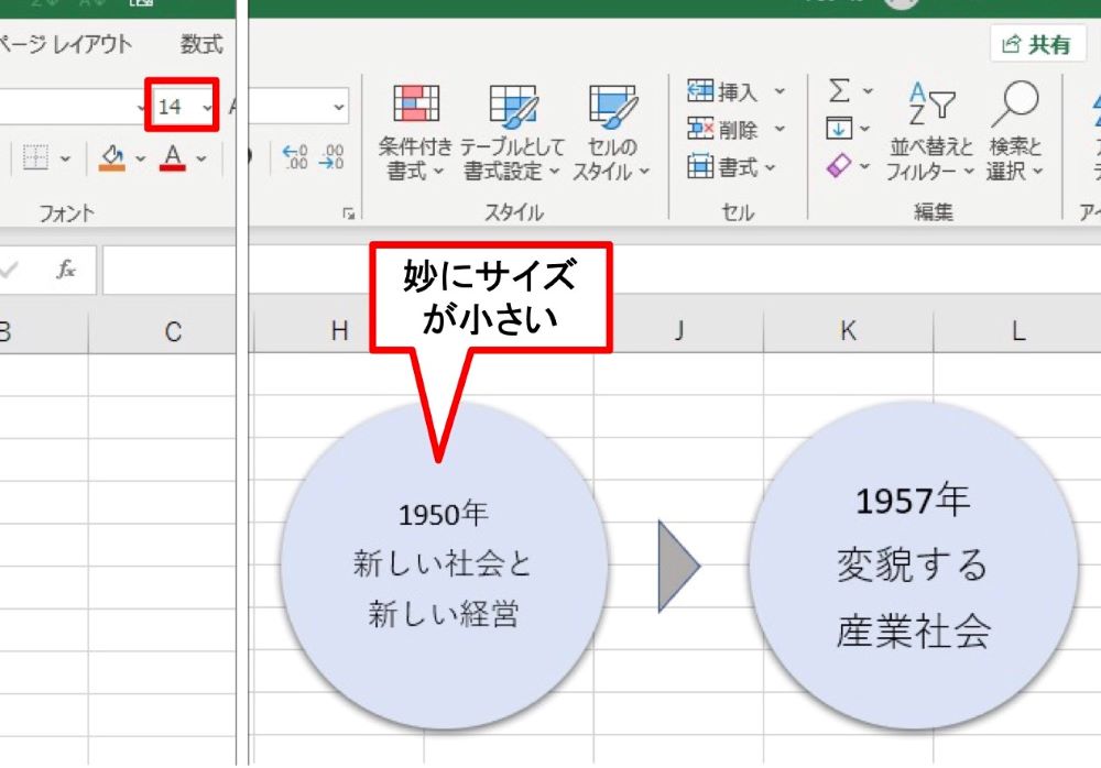 Excelで図形に入れるテキスト 不本意な改行を防いでキレイに収める 日経クロステック Xtech