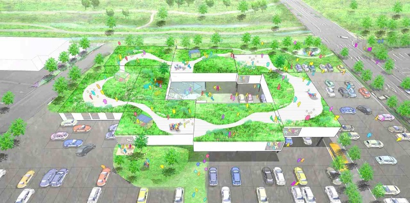 庭のような風景つくる平田晃久事務所に 群馬県太田市の複合拠点公共施設プロポ 日経クロステック Xtech 庭のような風景つくる平田晃久事務所に 群馬県太田市の複合拠点公共施設プロポ 日経クロステック Xtech