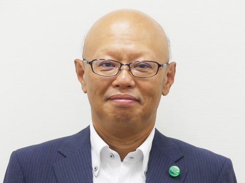 図1 三菱電機 電子システム事業本部 宇宙システム事業部長の中畔弘晶氏