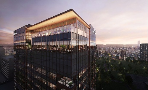 カペラホテルグループの最上級ホテル「パティーナ大阪」高層部の完成イメージ（出所：NTT都市開発）