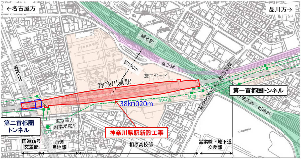 神奈川県駅（仮称）の概要（出所：JR東海）