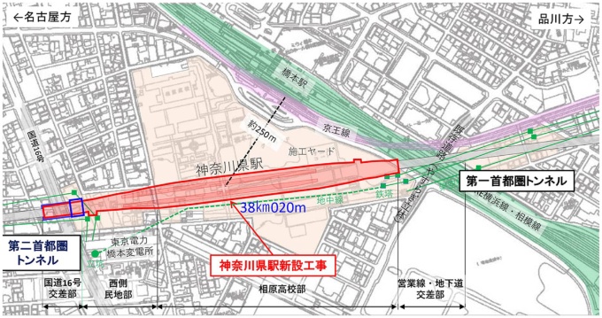 神奈川県駅(仮称)の概要(出所:JR東海)