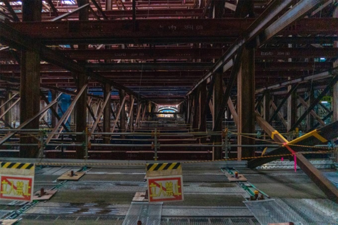 支保工内部(写真:大上祐史)