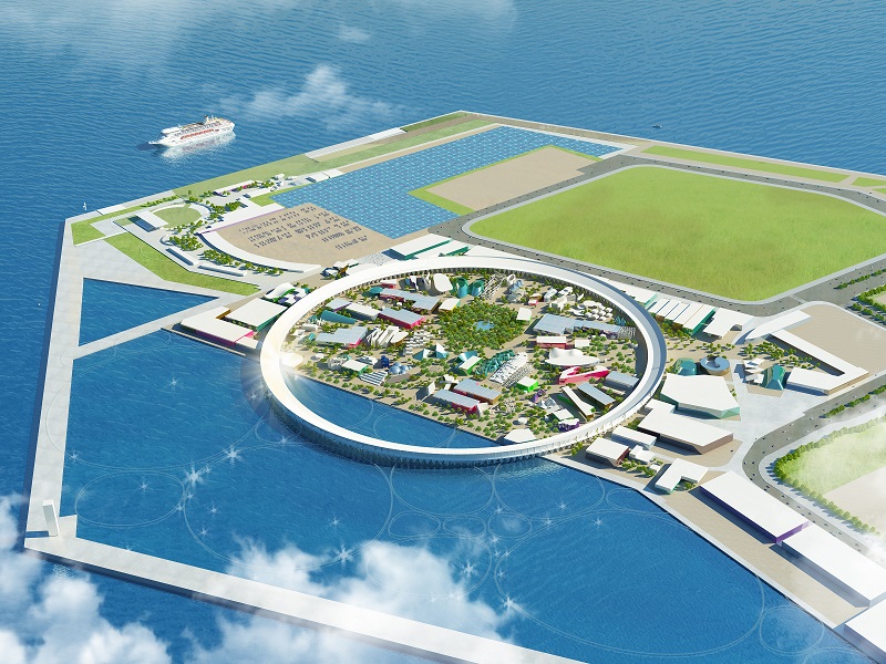 大阪・関西万博の会場イメージ（資料：2025年日本国際博覧会協会）