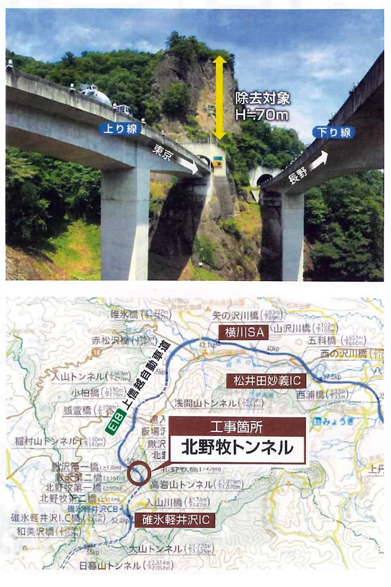 工事区間の周辺地図（資料：NEXCO東日本）